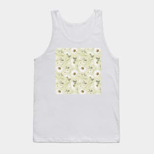 White Watercolor Flowers 1 Tank Top